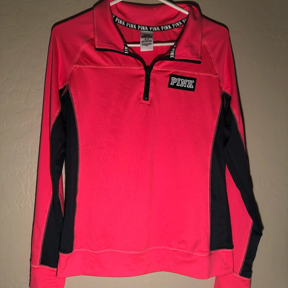VS pink 3/4 quarter zip jacket
